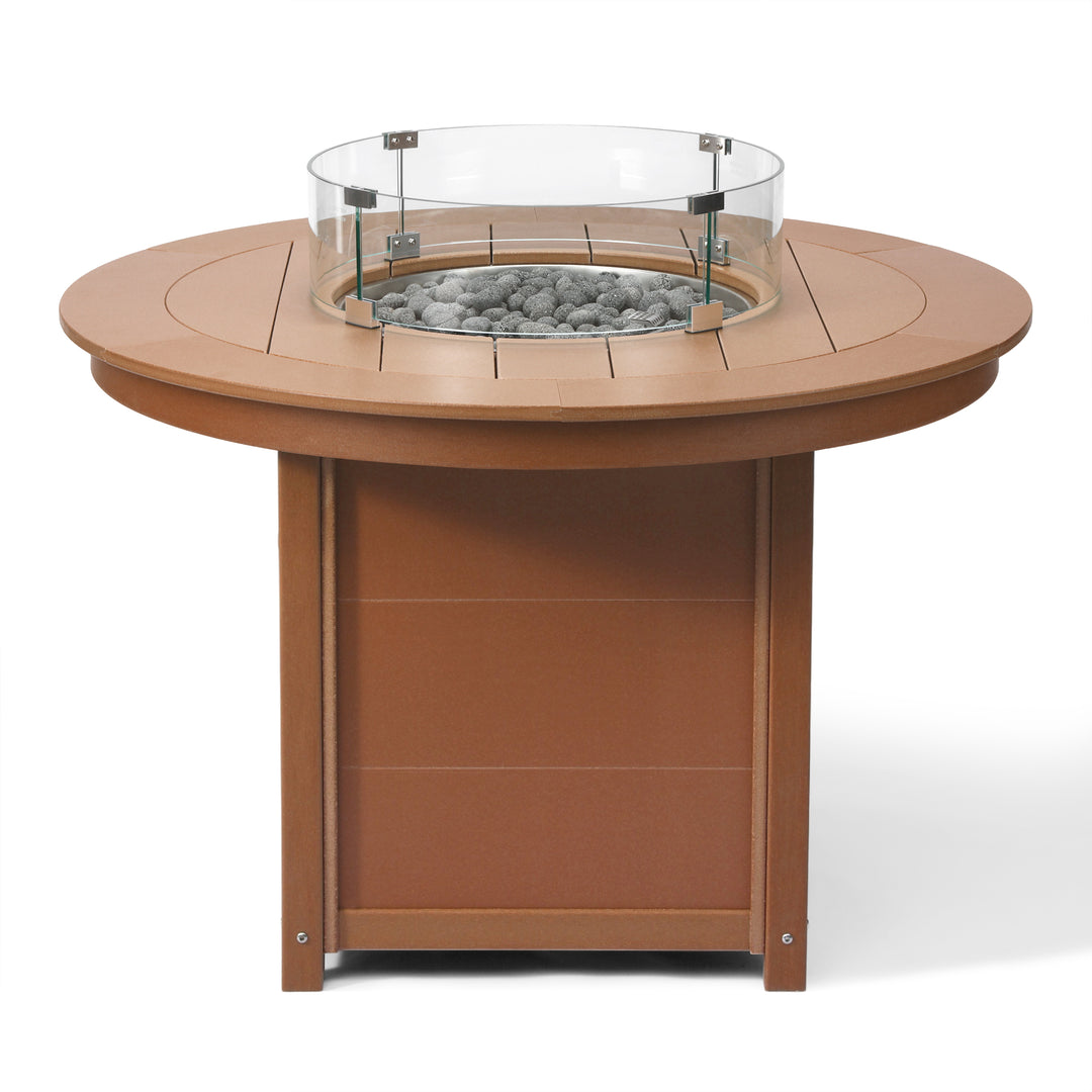 Helios 47" Modern Outdoor Patio Propane Gas Round Fire Pit Table