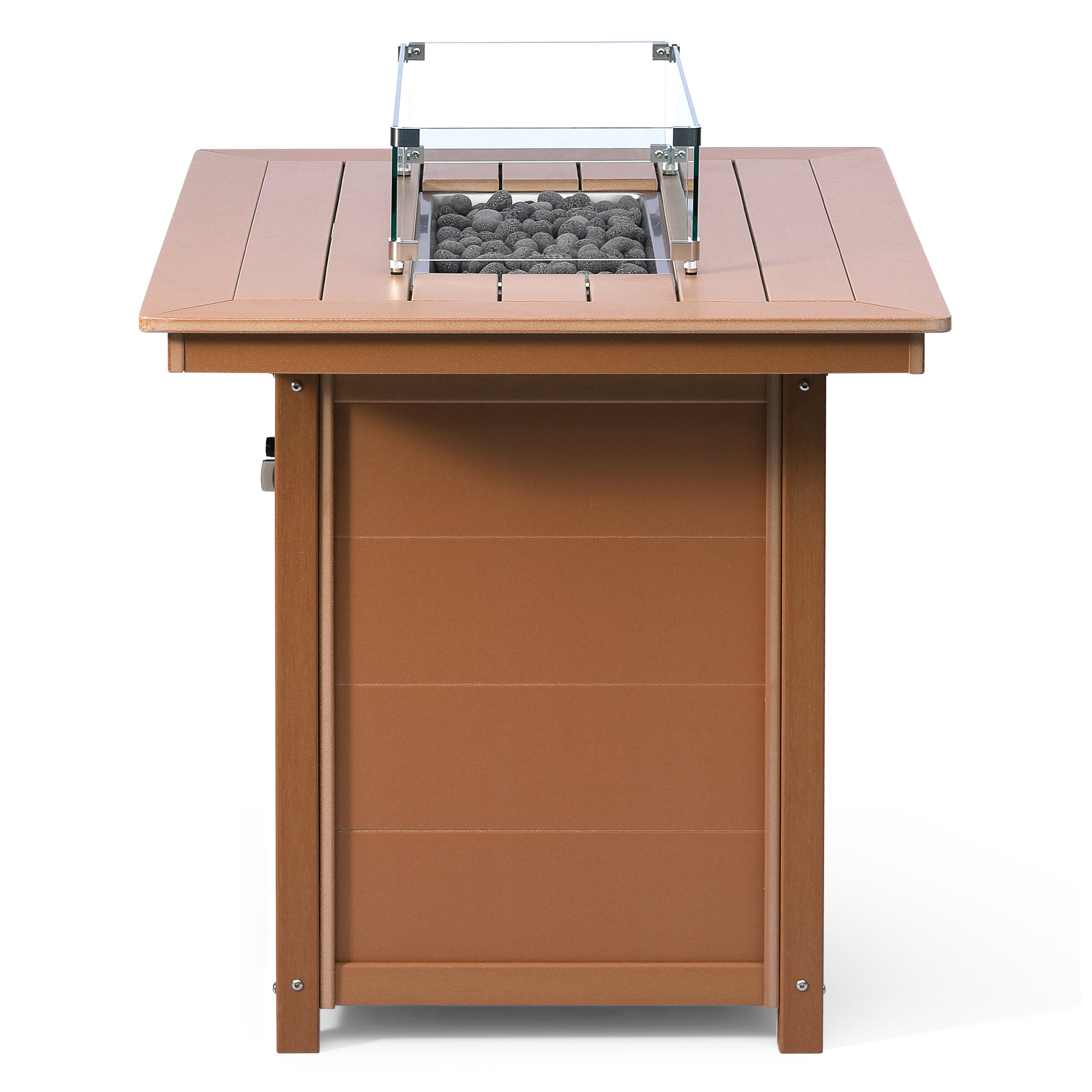 Helios 46" Modern Outdoor Patio Gas Propane Rectangle Fire Pit Table