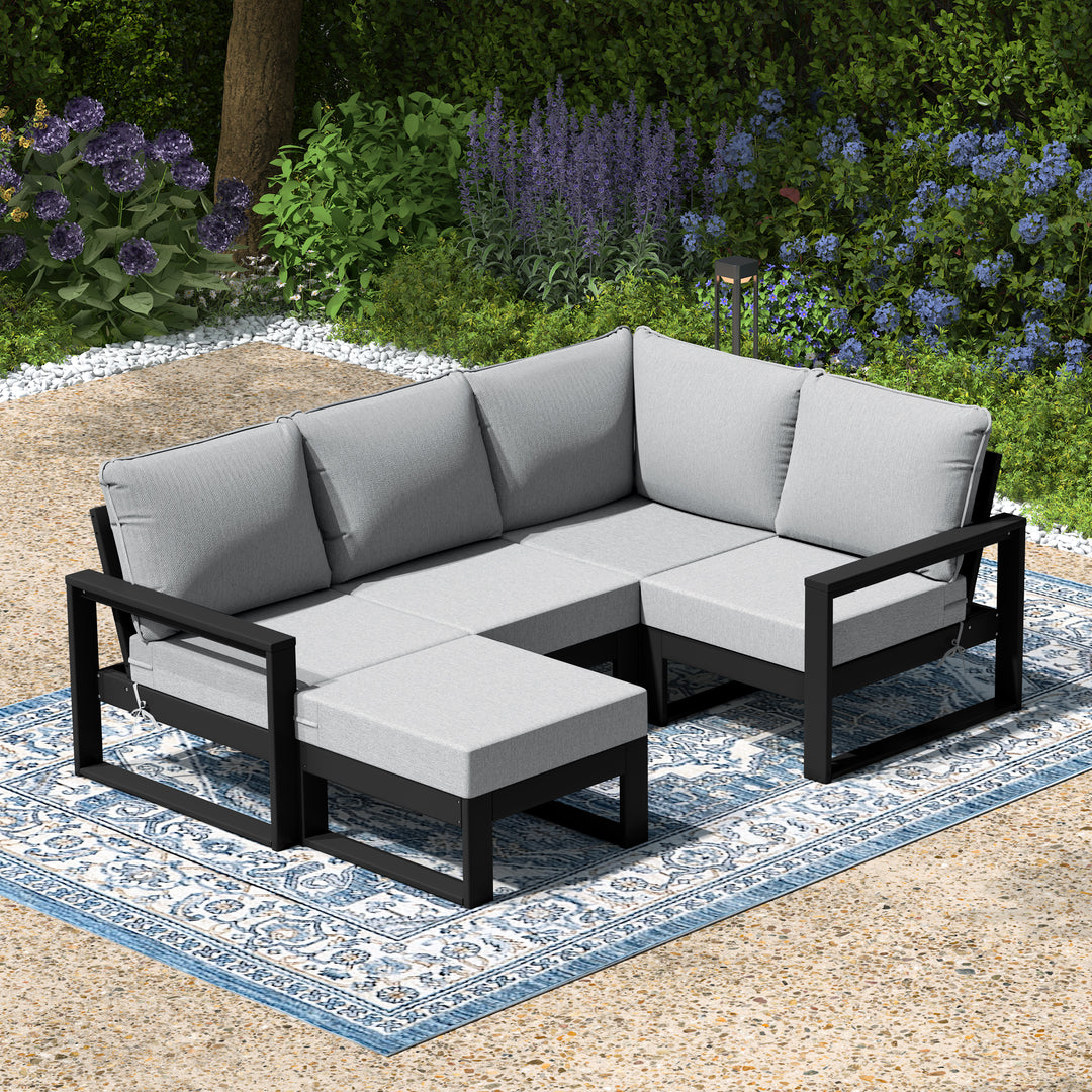 Montara 5-piece Outdoor Sectional Modular Patio Furniture Sofa Set
