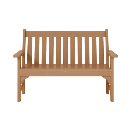 Malibu Outdoor 2-Person All-Weather HDPE Front Porch Garden Bench