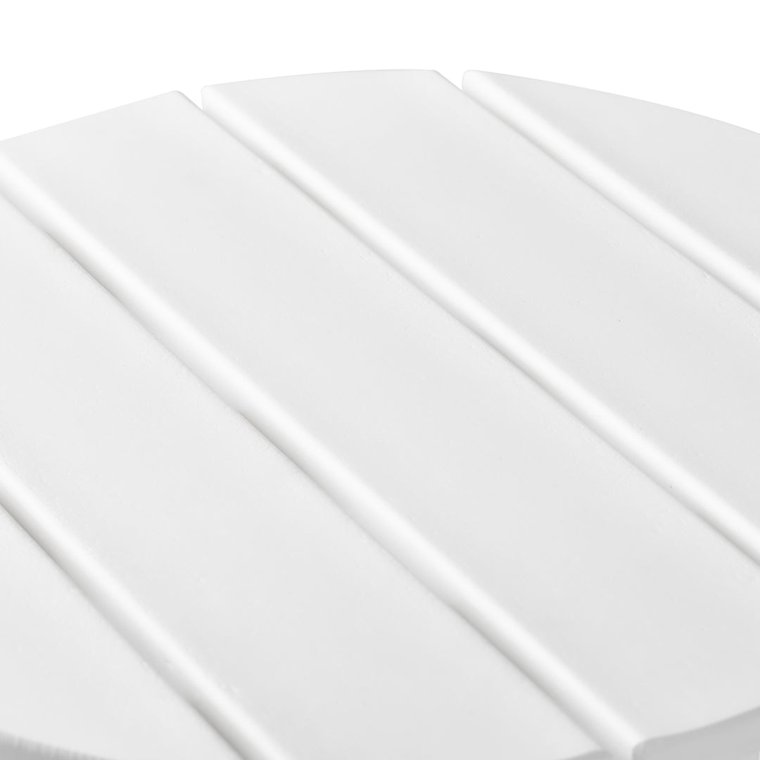 Malibu 2-Piece Outdoor Folding Adjustable Adirondack Chair with Cup Holder & Hideaway Ottoman and 18" Side Table