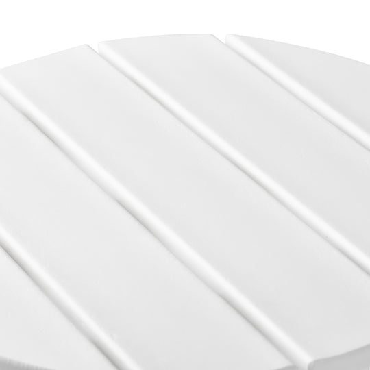 Malibu 3-Piece Outdoor Folding Adjustable Adirondack Chair with Cup Holder & Hideaway Ottoman and 18" Side Table