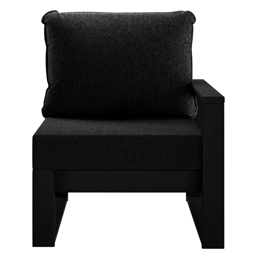 Outdoor Patio HDPE Right Arm Facing Sectional Corner Chair with Patio Cushions