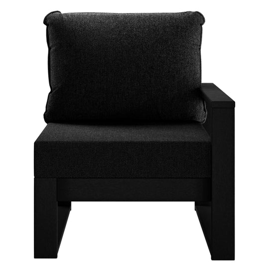 Outdoor Patio HDPE Right Arm Facing Sectional Corner Chair with Patio Cushions