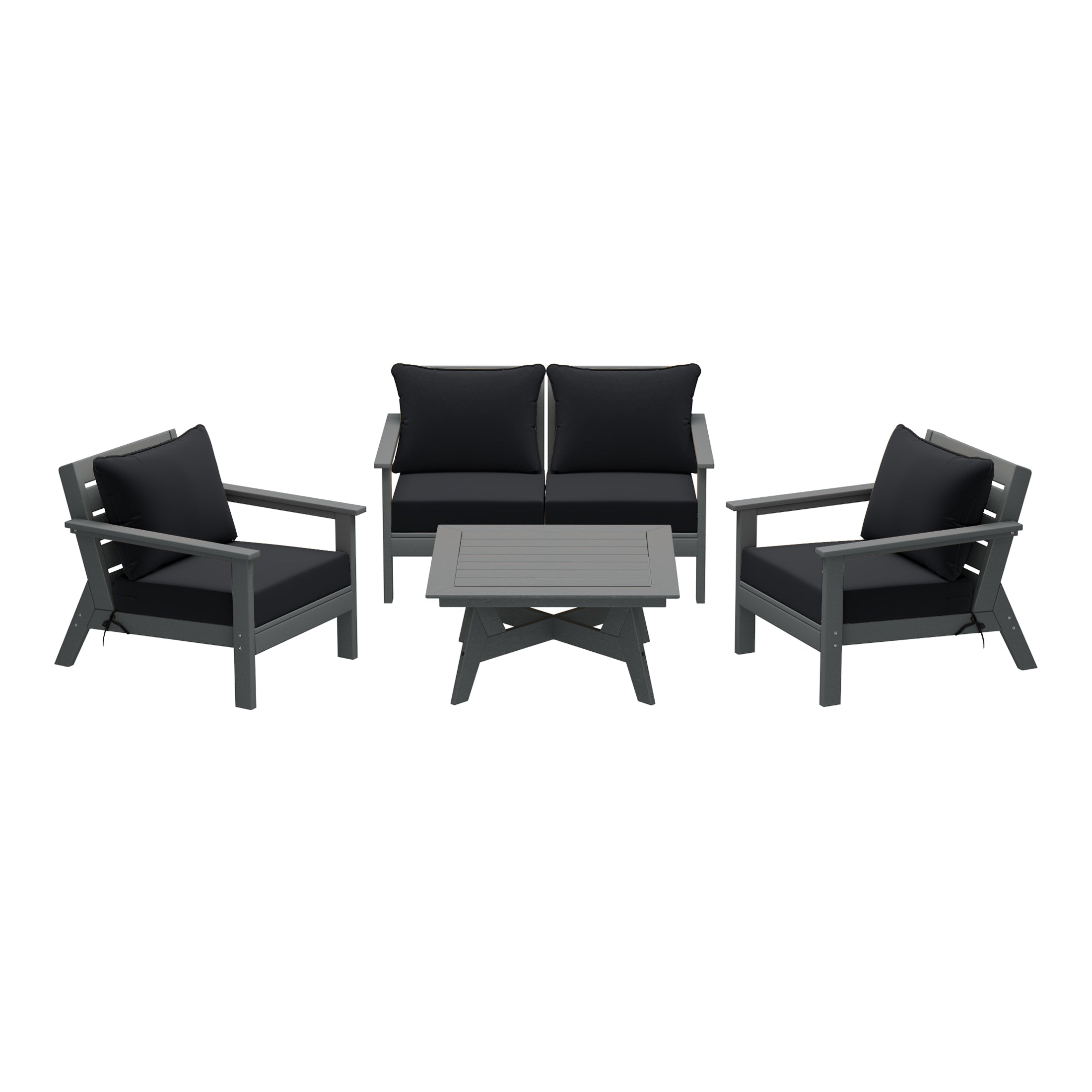 Avalon Outdoor 5-Piece Modular Sectional Patio Furniture Sofa Set