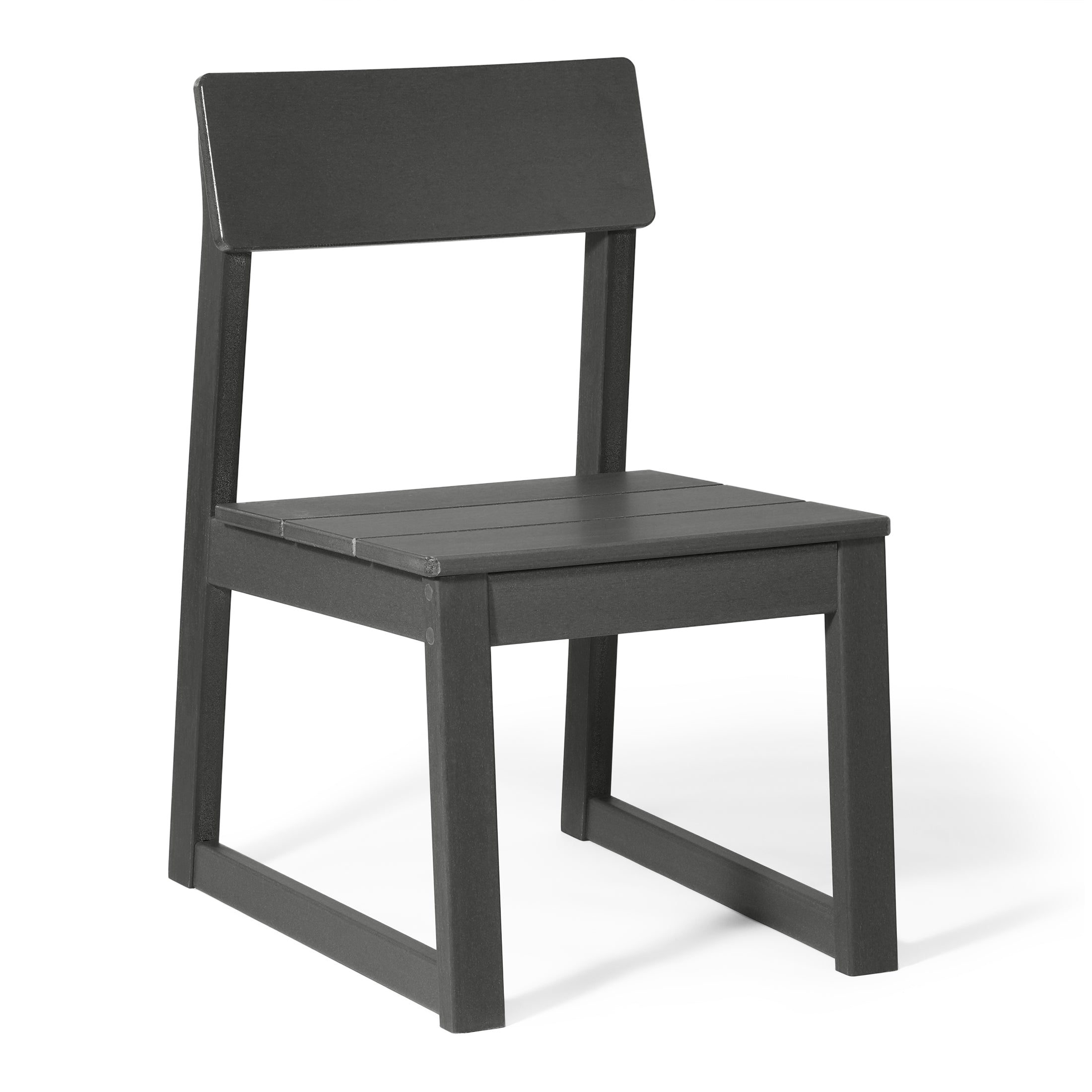 Paloma Modern HDPE Outdoor Armless Patio Dining Chairs (Set of 2)