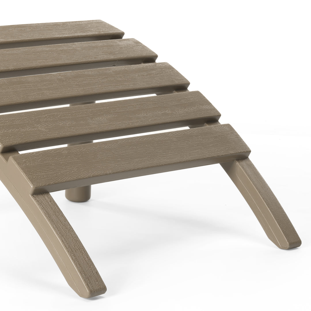 Azura Outdoor Patio HDPE Adirondack Ottoman Footrest