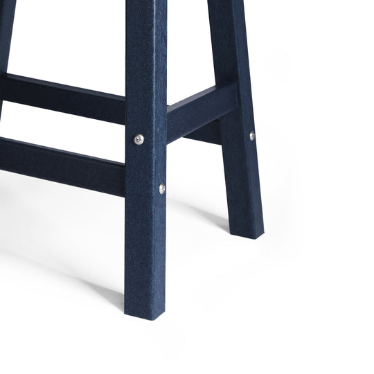 Malibu 24" HDPE Outdoor Patio Counter Height Bar Stools (Set of 2)