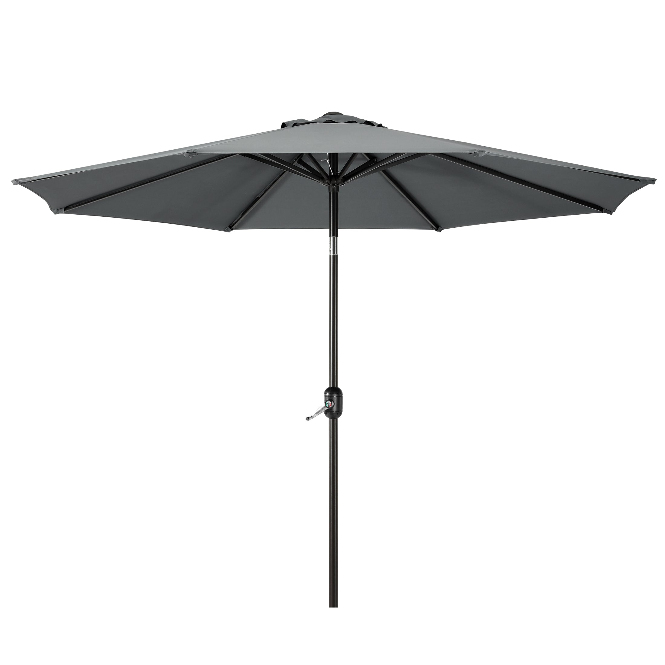 Paolo 9 ft. Patio Table Umbrella with Black color round free standing weight base kit