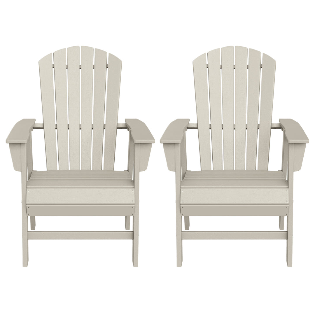 Dylan Outdoor Modern HDPE Adirondack Patio Dining Chairs (Set of 2)