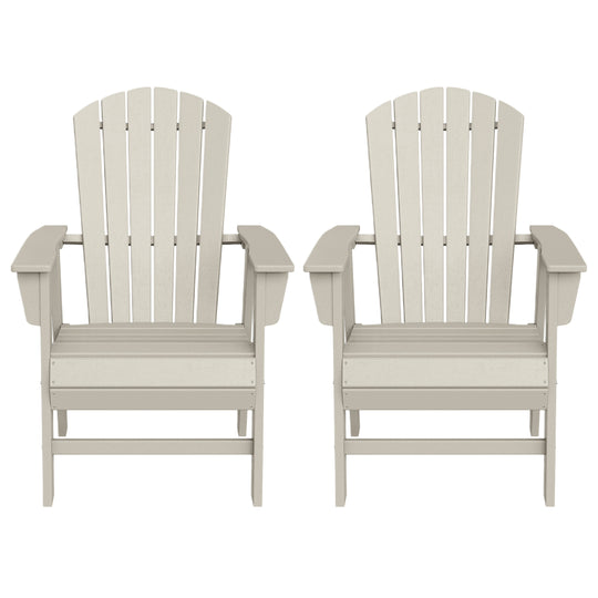 Dylan Outdoor Modern HDPE Adirondack Patio Dining Chairs (Set of 2)