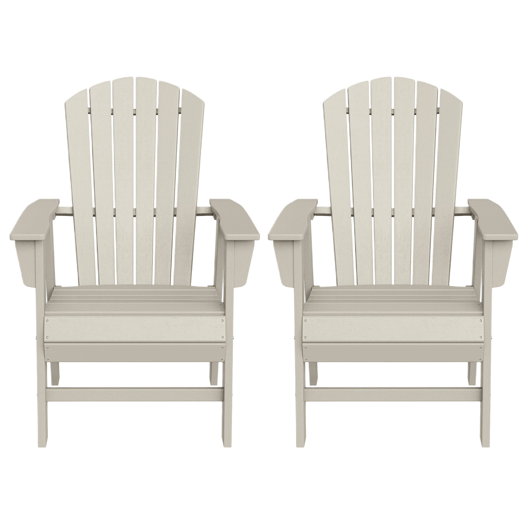 Dylan Outdoor Modern HDPE Adirondack Patio Dining Chairs (Set of 2)