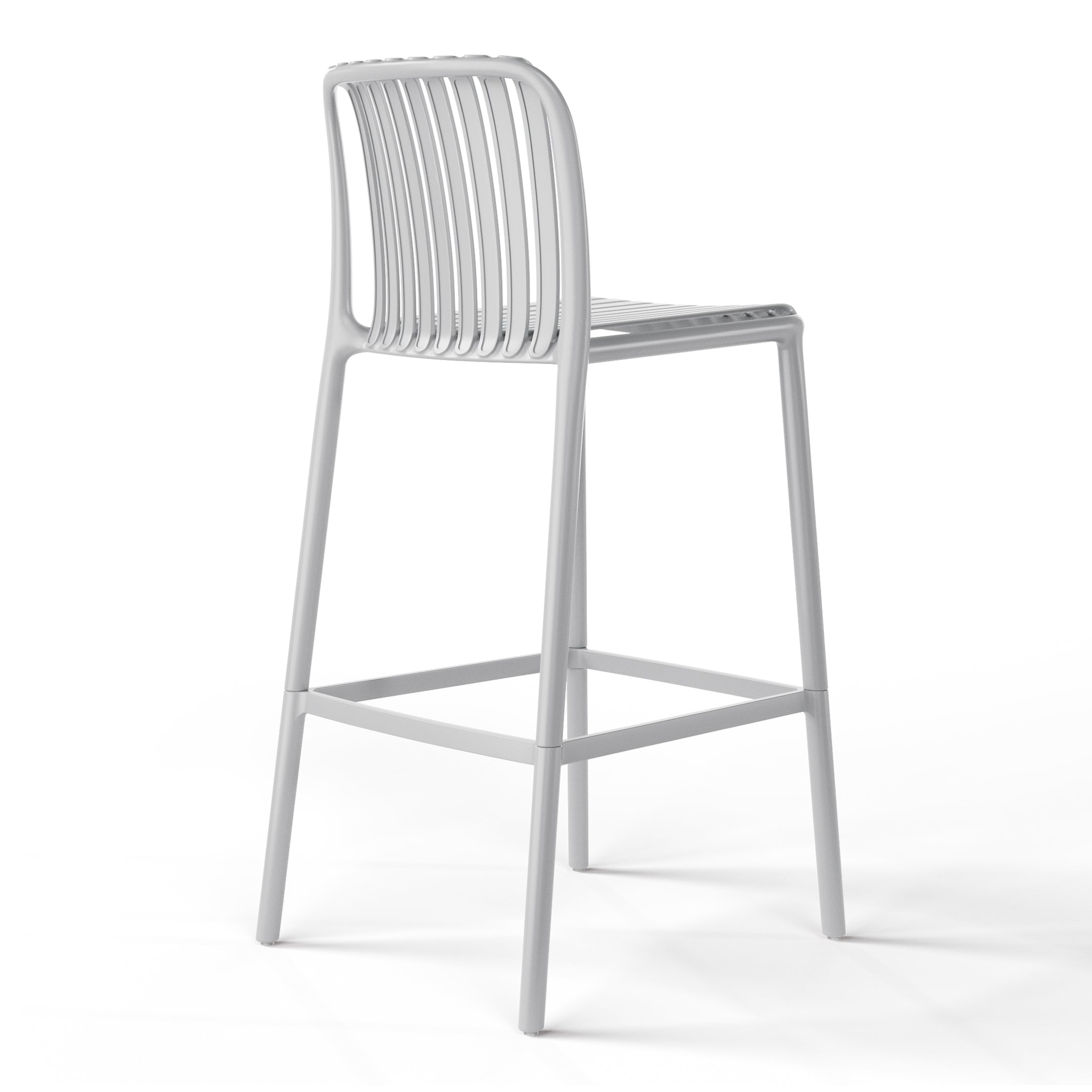 Playa 29.5" Outdoor Modern Polypropylene Plastic Patio Bar Height Stools (Set of 2)