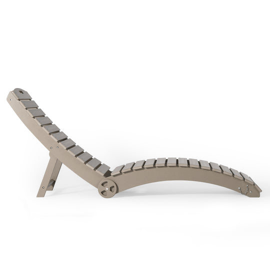 Outdoor HDPE In-Pool Patio Chaise Lounge Chair With Wheels