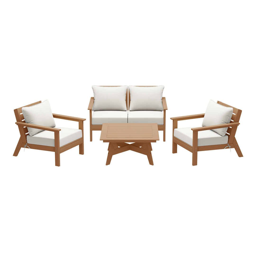 Avalon Outdoor 5-Piece Modular Sectional Patio Furniture Sofa Set