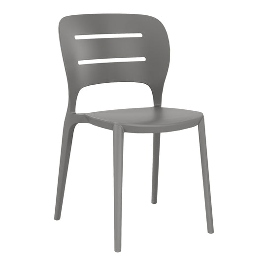 Playa Outdoor Modern Stackable Plastic Patio Dining Side Chairs (Set of 4)