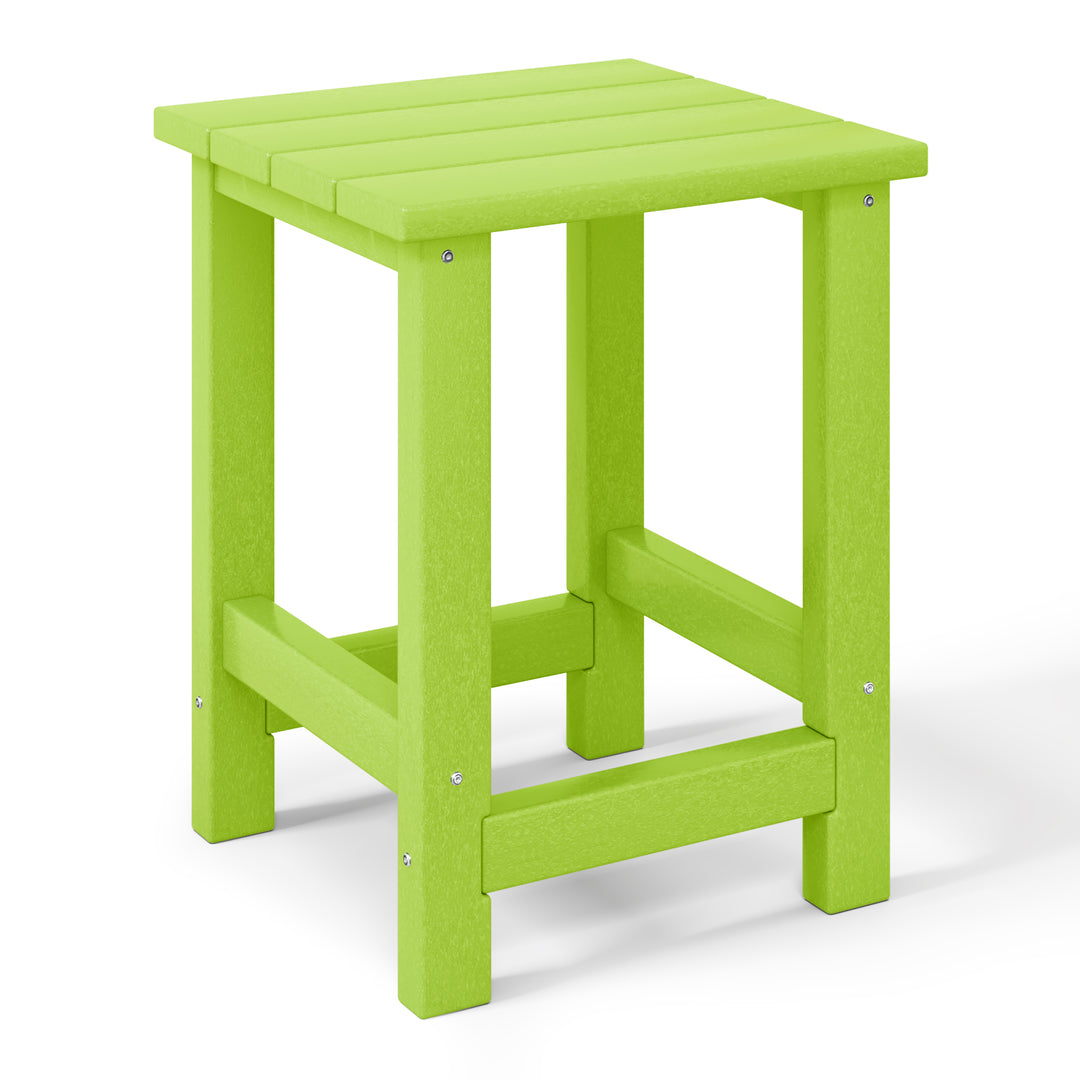 Malibu Kids Outdoor Patio Furniture HDPE Adirondack Square Side Table