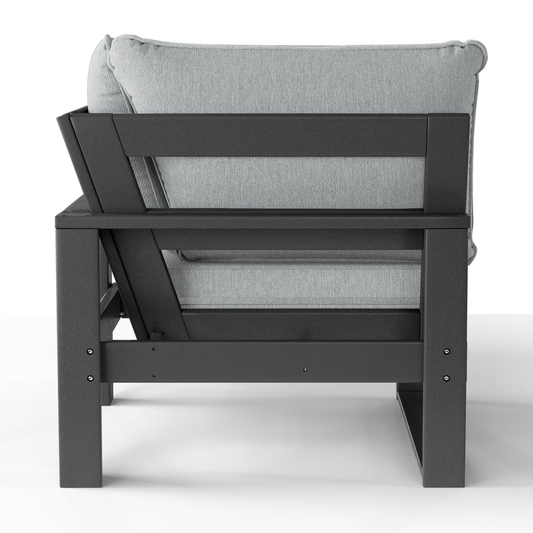 Outdoor HDPE Sectional Corner Sofa Seat with Water-Proof Cushions