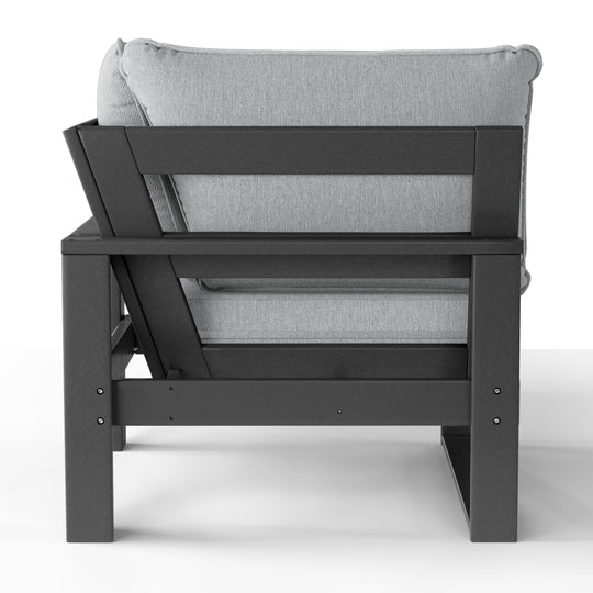 Outdoor HDPE Sectional Corner Sofa Seat with Water-Proof Cushions