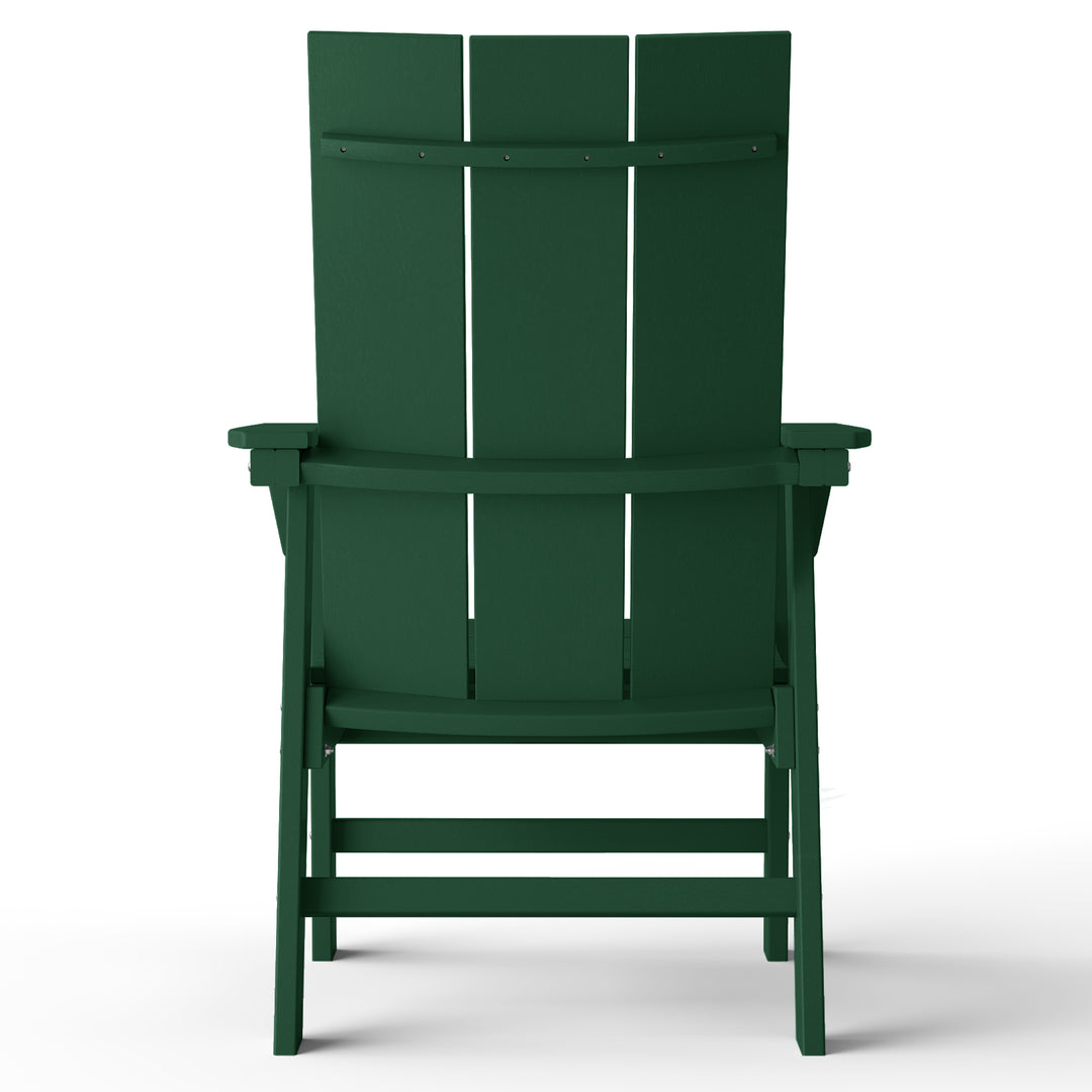 Ashore Outdoor Patio HDPE Plastic Modern Adirondack Dining Chair