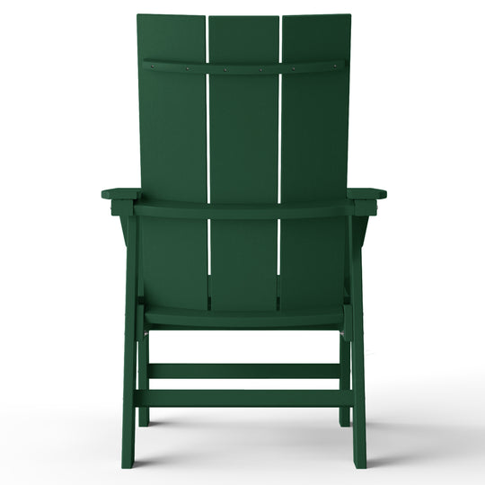 Ashore Outdoor Patio HDPE Plastic Modern Adirondack Dining Chair