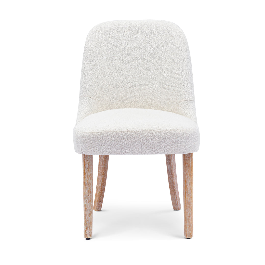 Genevieve Mid-Century Modern Upholstered Boucle Dining Chair (Set of 6)