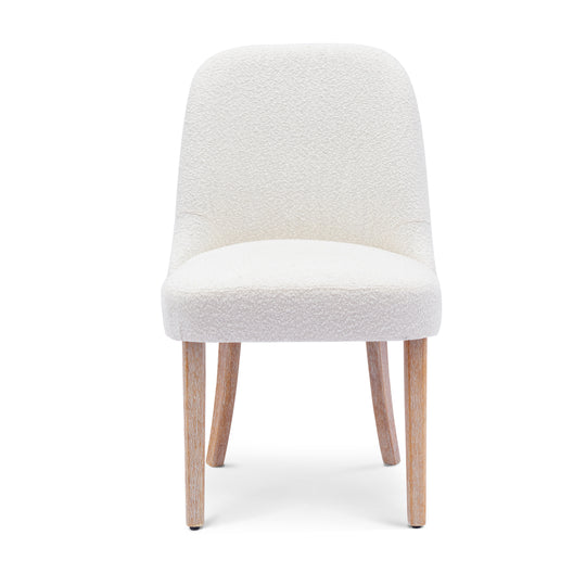 Genevieve Mid-Century Modern Upholstered Boucle Dining Chair (Set of 6)