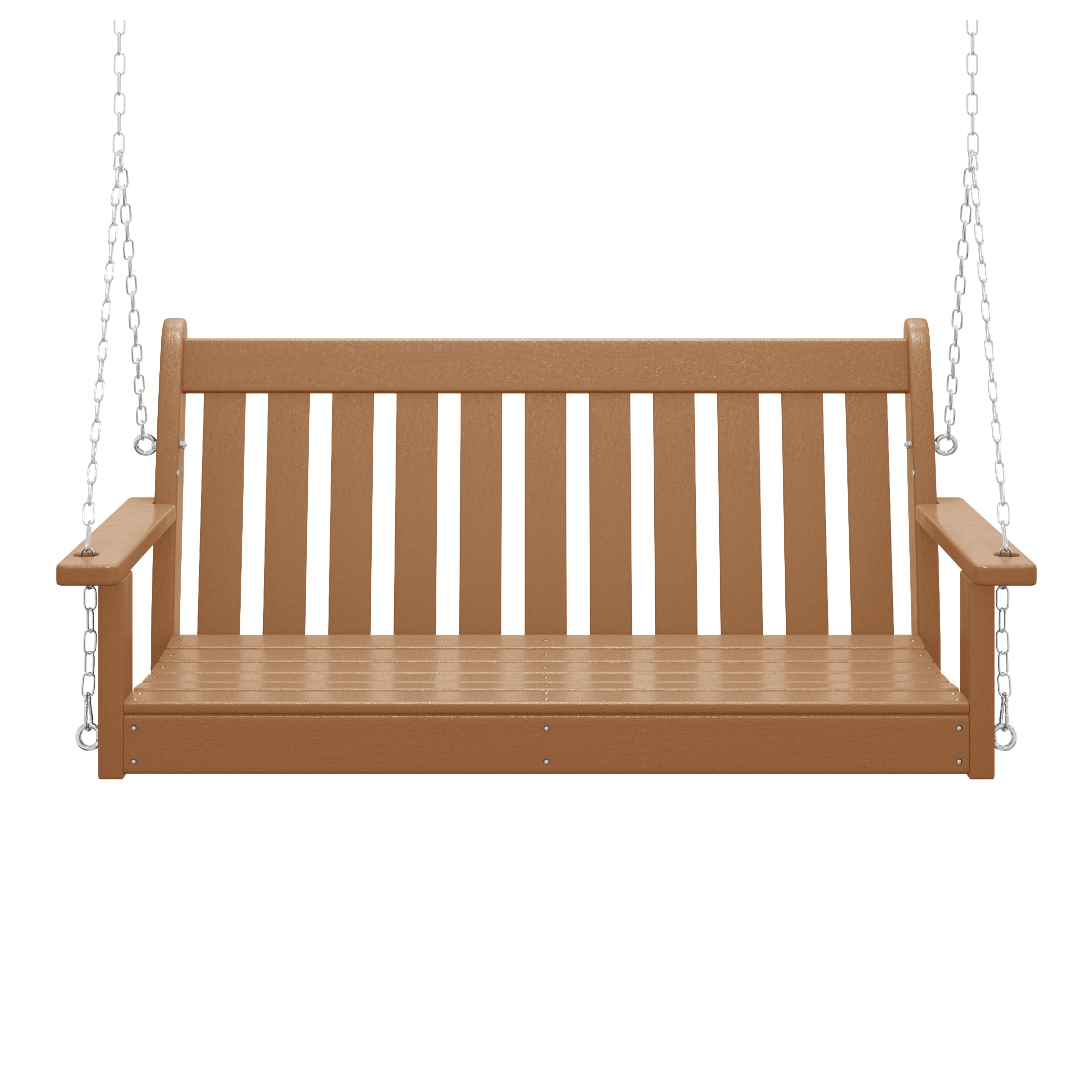 Malibu Outdoor Patio HDPE Hanging Front Porch Swing Bench