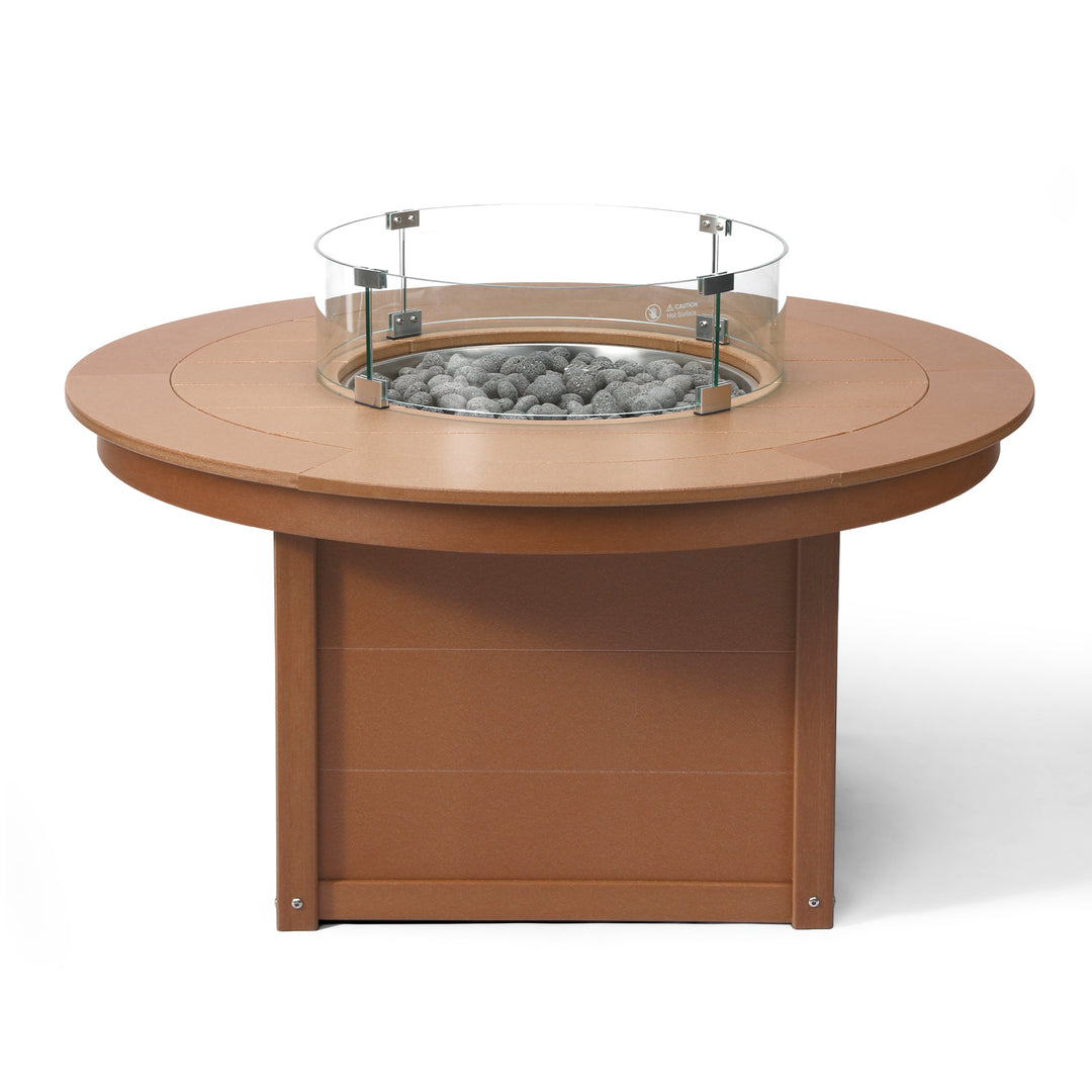 Helios 47" Modern Outdoor 55,000 BTU Patio Propane Round Fire Pit Table