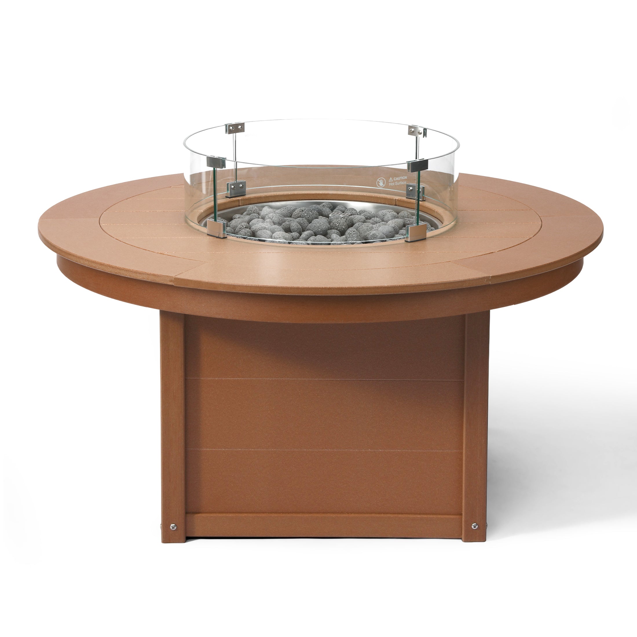 Helios 47" Modern Outdoor 55,000 BTU Patio Propane Round Fire Pit Table