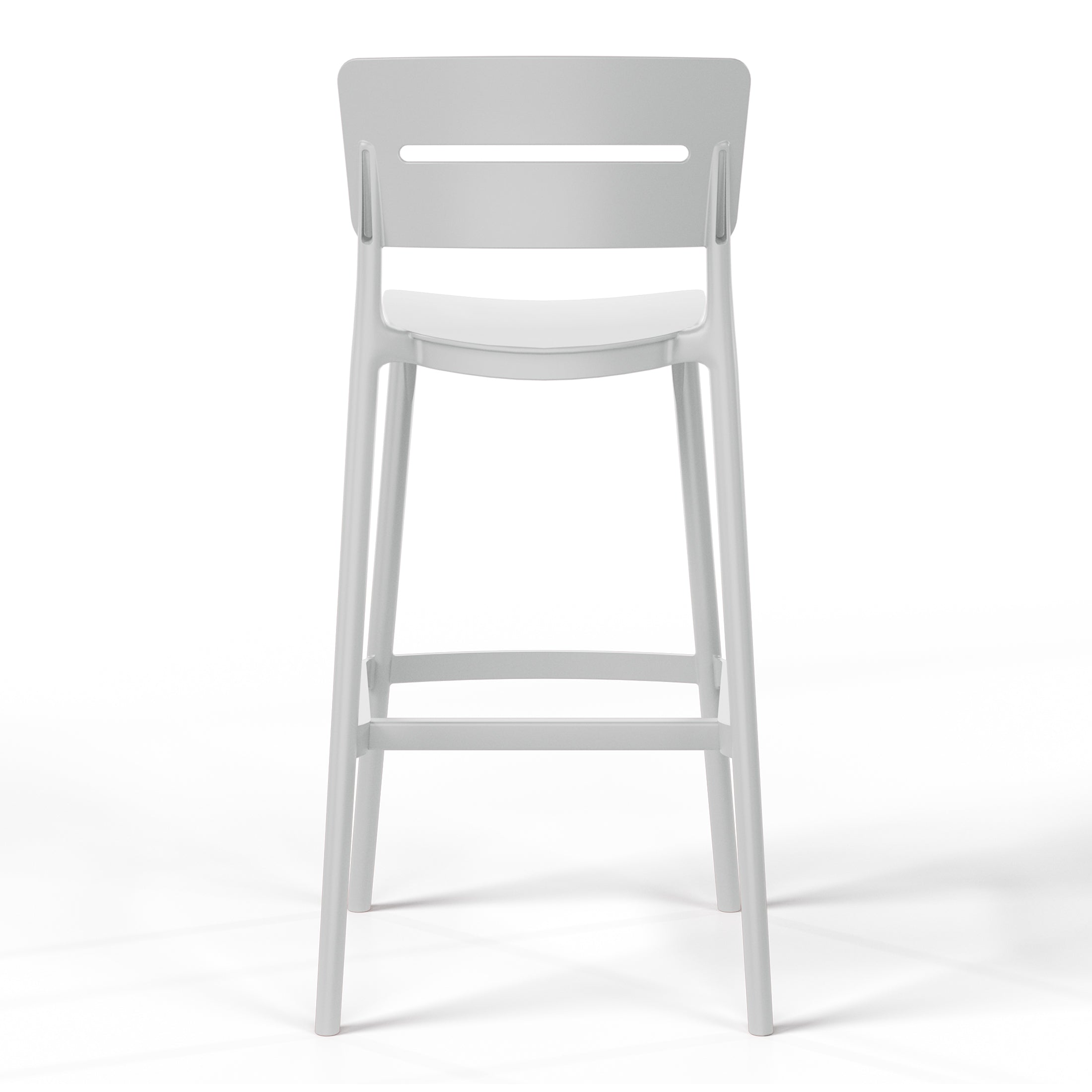 Playa Stackable Polypropylene Resin Plastic Outdoor Patio Bar Stools (Set of 2)
