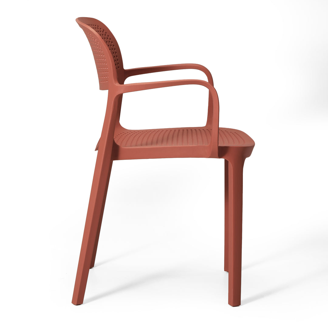 Playa Outdoor Stackable Plastic Resin Patio Dining Armchair (Set of 2)
