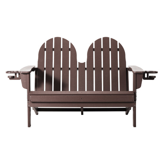 St. Augustine Outdoor Patio 49" HDPE Folding Adirondack Garden Bench
