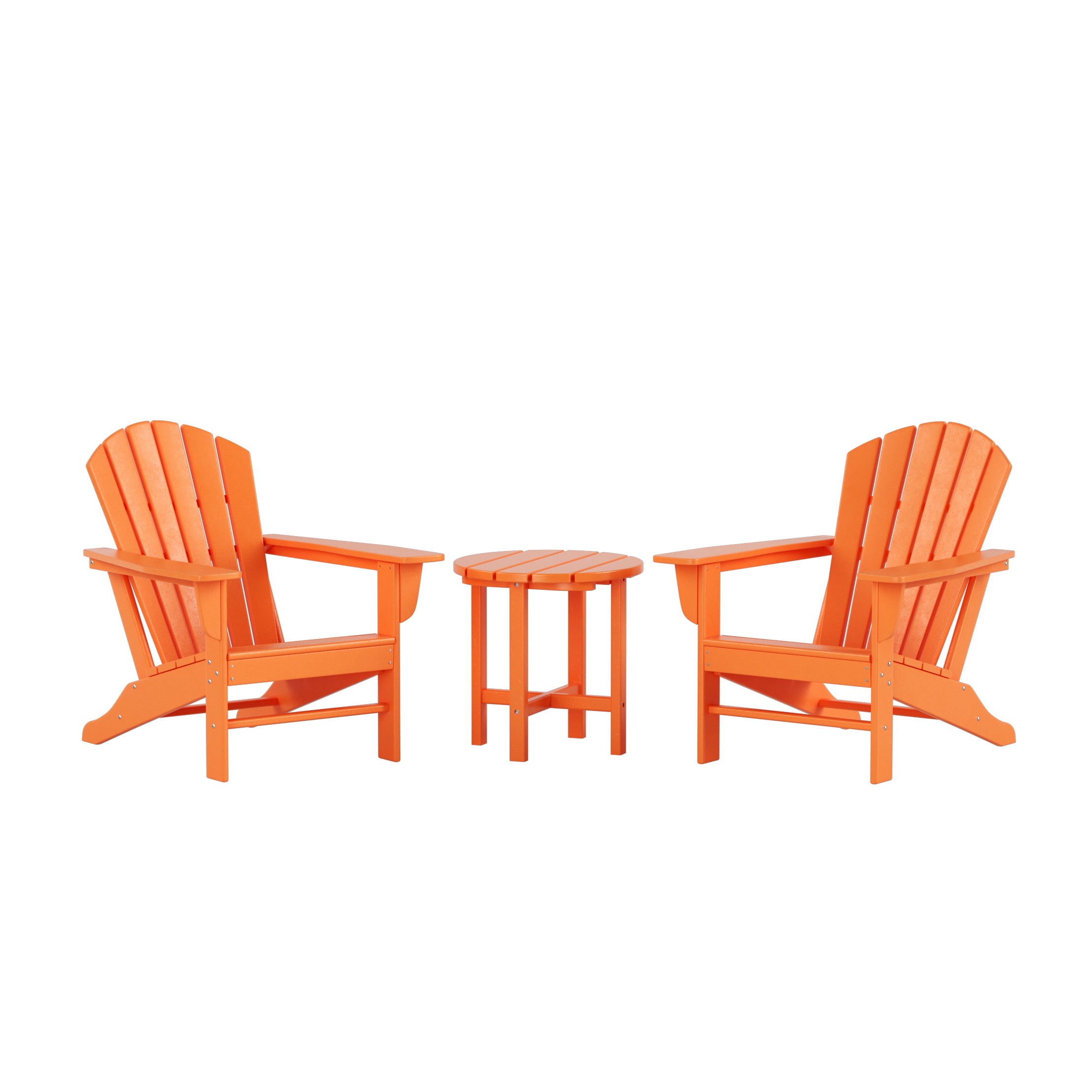 Dylan 3-Piece Outdoor Adirondack Chair with Side Table Set
