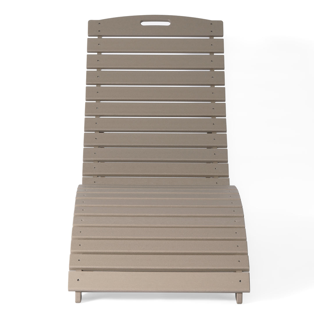 Outdoor HDPE In-Pool Patio Chaise Lounge Chair With Wheels