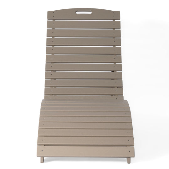 Outdoor HDPE In-Pool Patio Chaise Lounge Chair With Wheels