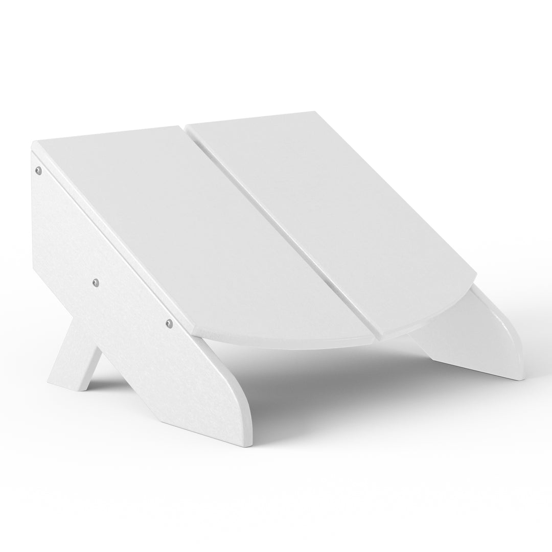 Riviera Modern HDPE Plastic Folding Patio Adirondack Ottoman