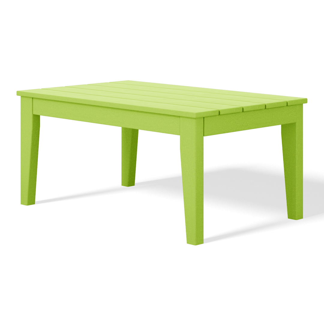 Malibu Low Outdoor HDPE Patio Rectangle Coffee Table