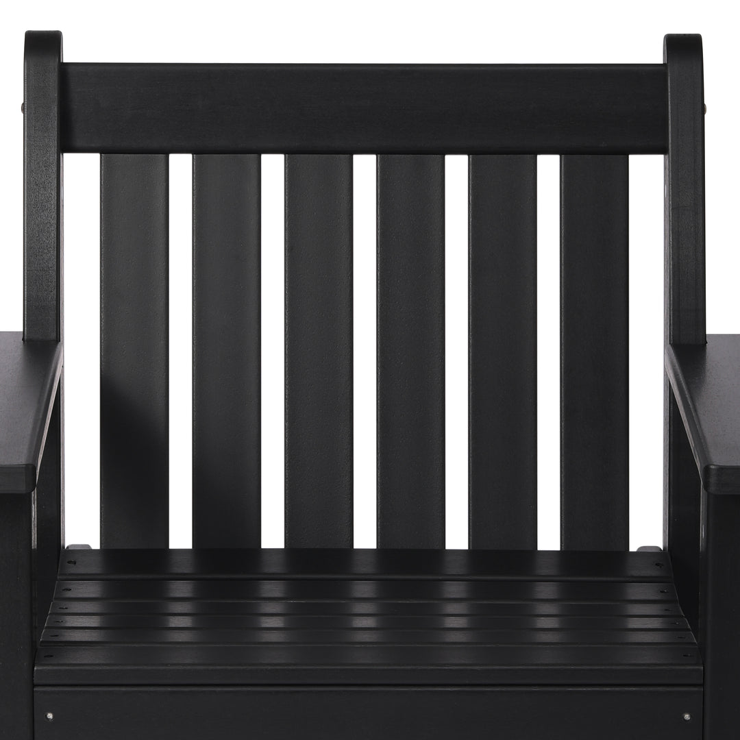 Malibu Adirondack dining arm chair in Black, view 7