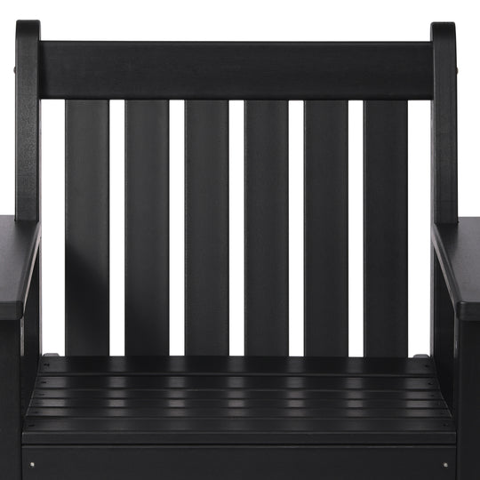 Malibu Adirondack dining arm chair in Black, view 7