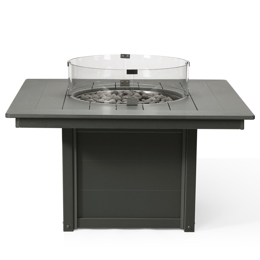 Helios 42" Modern Outdoor Patio Propane Square Fire Pit Table
