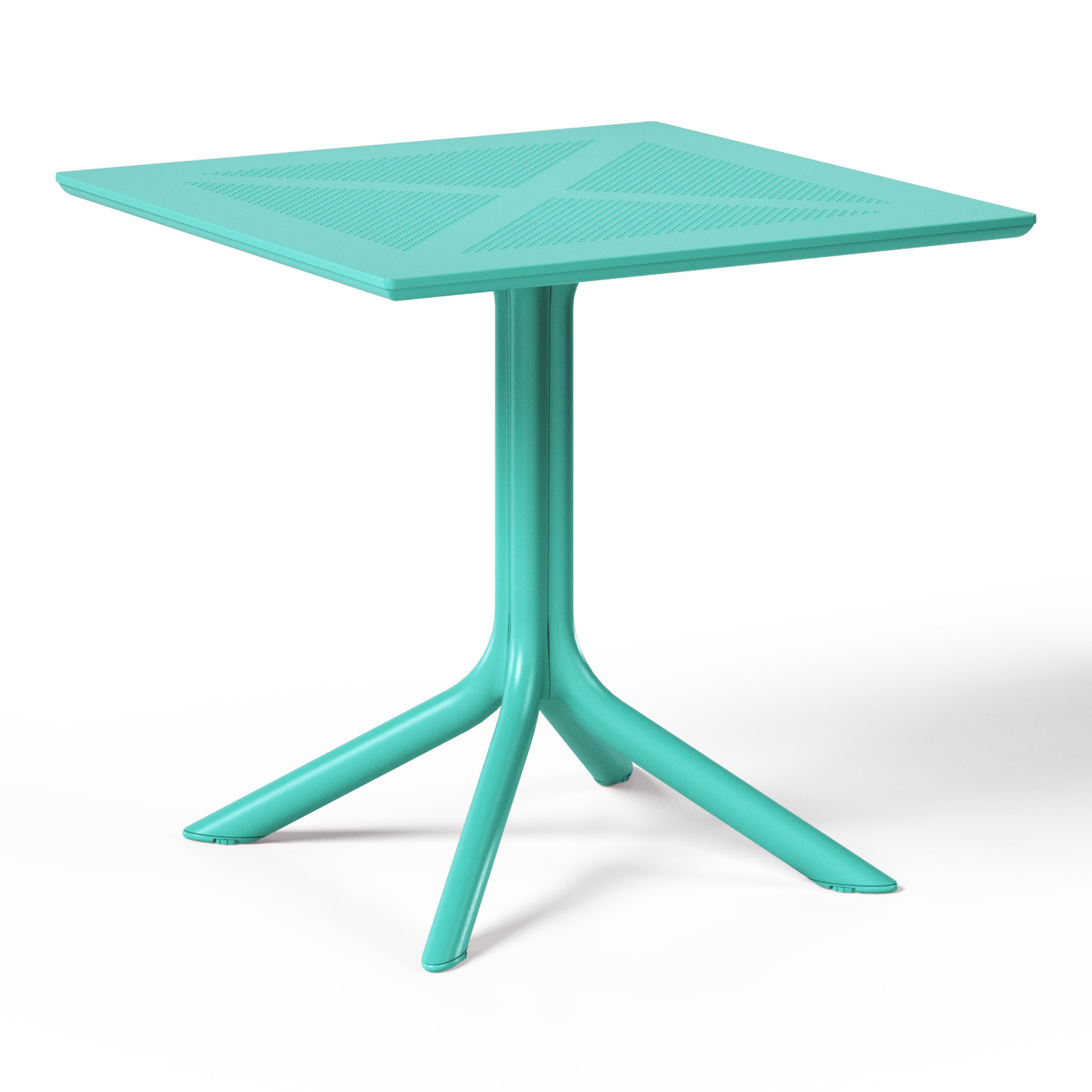 Playa 31.5" Square Plastic Outdoor Patio Dining Table for 4