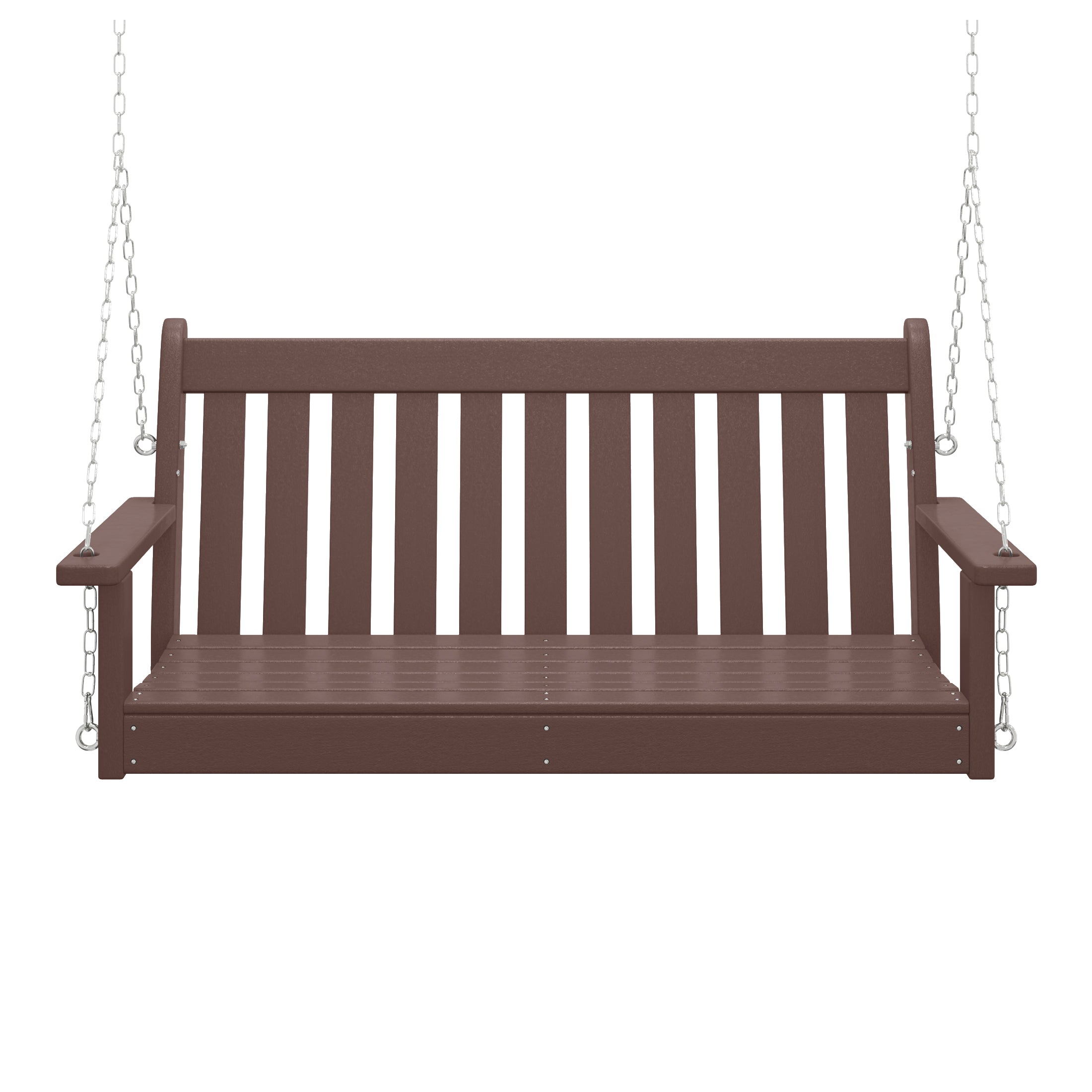 Malibu Outdoor Patio HDPE Hanging Front Porch Swing Bench