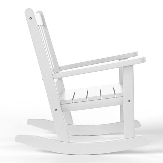 Malibu 3-Piece Kids Outdoor Rocking Chairs Set With Kids Square Side Table