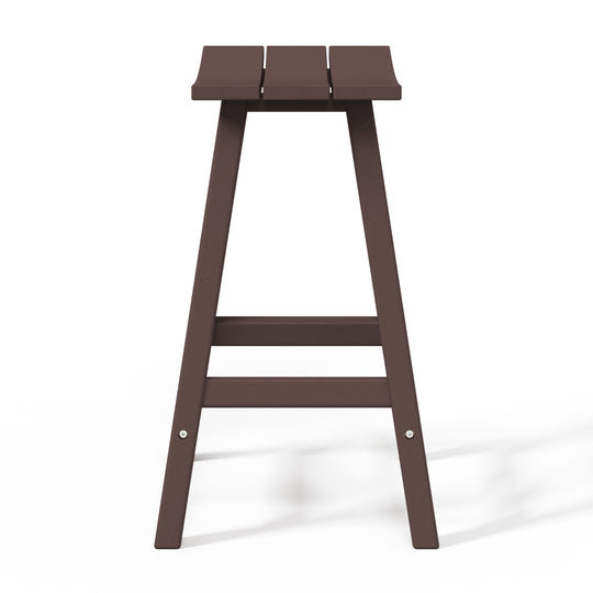 Malibu 24" HDPE Outdoor Patio Counter Height Bar Stools (Set of 3)