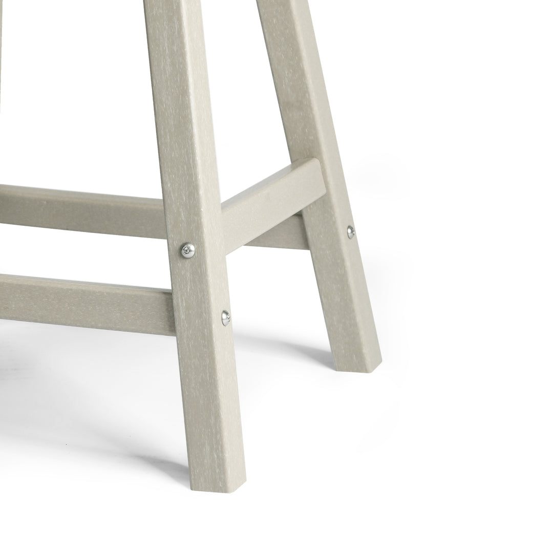 Malibu 24" HDPE Outdoor Patio Counter Height Bar Stools (Set of 2)