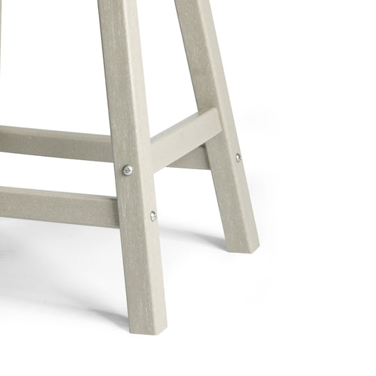 Malibu 24" HDPE Outdoor Patio Counter Height Bar Stools (Set of 2)