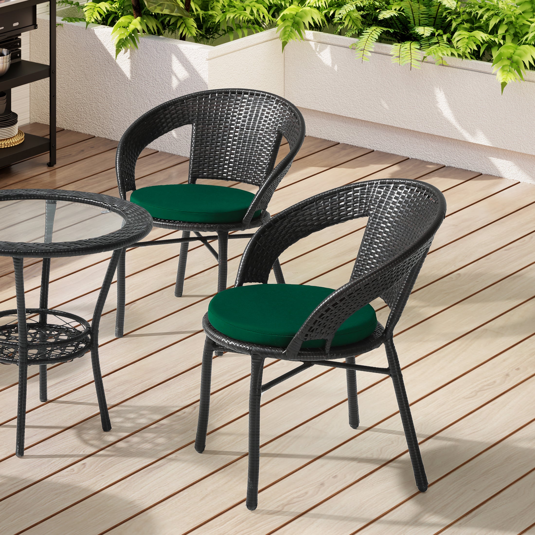 Solace Outdoor Patio Kitchen Dining Chair Seat Cushions Set of 4