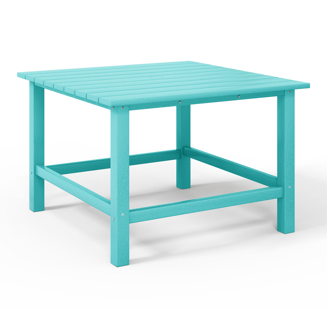 Malibu Kids Outdoor Patio Furniture HDPE Square Dining Table