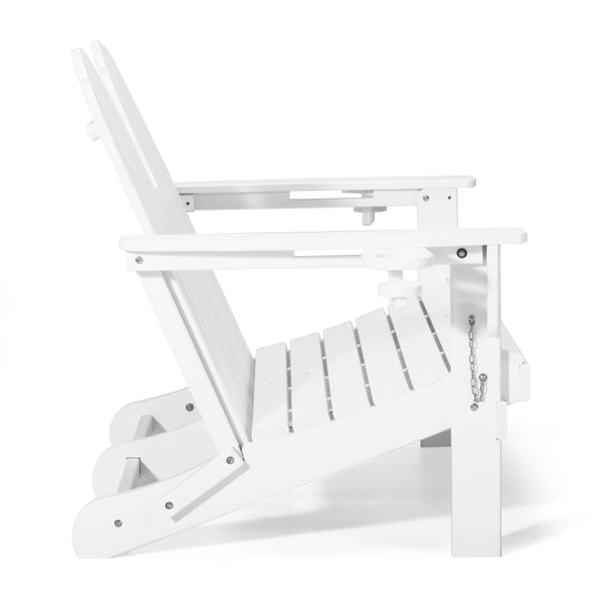 St. Augustine Outdoor Patio 49" HDPE Folding Adirondack Garden Bench